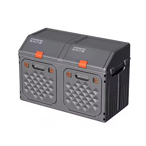 66L Foldable Car Trunk Storage Box Seat Back Organizer Outdoor Box for Vehicle Storage Classificatio
