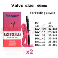 Ridenow จักรยานในท่อพับน้ำหนักเบาเป็นพิเศษ19G สำหรับ Brompton 16 "/18" X0.9-1.3ยางในจักรยานพร้อมหลอด