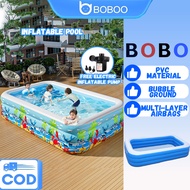 【BOBOO】Kolam Mandi Budak 1-10People Inflatable Swimming Pool Kids Kolam Mandi Besar Baby Pool Kolam