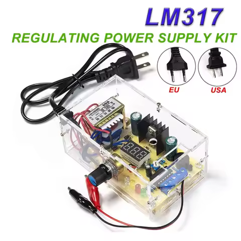 PCB Board Electronic kits LM317 Adjustable Regulated Voltage 110V 220V to 1.25V-12V Step-down Power 