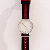 Anriel｜DW Classic Oxford 經典牛津織紋錶35mm 藍紅｜可議價｜手錶腕錶