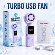 【 2027 New Model 】FAN-V35 199-Speed Portable Handheld Fan with LED Digital Display Long lasting 3000
