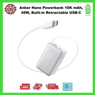 Anker (A1638H21) Nano Powerbank (10K mAh, 45W, Built-in Retractable USB-C Cable) Compact&Durable Ori