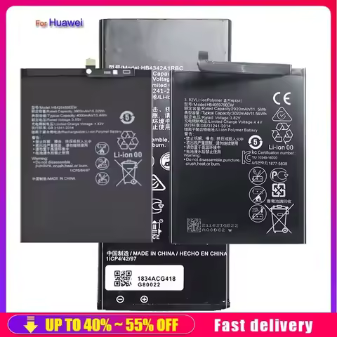 Battery For Huawei P8 P9 P10 P20 P30 P40 Pro lite Max Plus/P smart 2019/Y5 Y6 II Y7 Y9 pro Prime 201