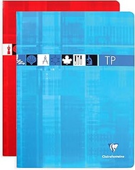 Clairefontaine 3377C Exercise Book DIN A4+ 24 x 32 cm, 32 Sheets French Ruling 90 g + Blank 125 g, I