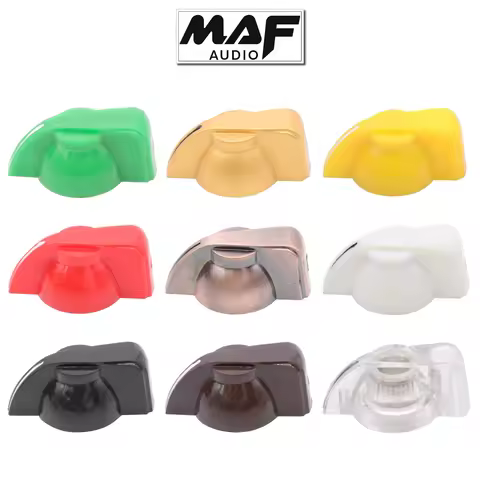 10pcs Chicken Head Knob Red White Plastic Pointer Knob Rotary Switch Button ON OFF Handle Volume Pot