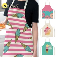 ASWELL Bibs Waterproof Cotton Linen Cartoon Cooking
