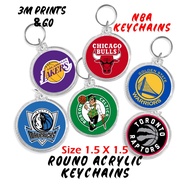 NBA Basketball Team Round Acrylic Keychain