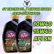 STP 4T ENGINE OIL MOTOR 10W-40 15W-40 SEMI-SYNTHETIC 946ML MINYAK HITAM MINYAK ENJIN MOTOR 4T 10W40 