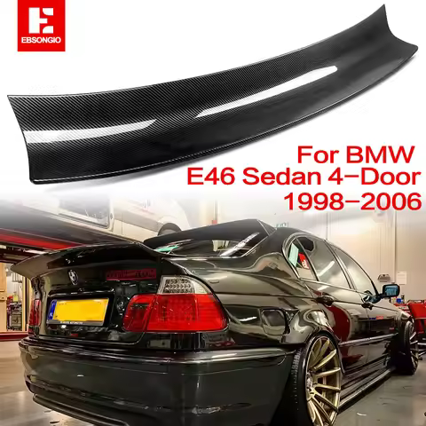 For BMW 3 Series E46 Sedan 4-Door 1998-2006 Rear Boot Lid Highkick Duckbill Spoiler Wing Lip For E46