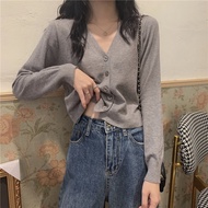 Short Knitted Cardigan Women Outer Wear Small Jacket Thin Top
