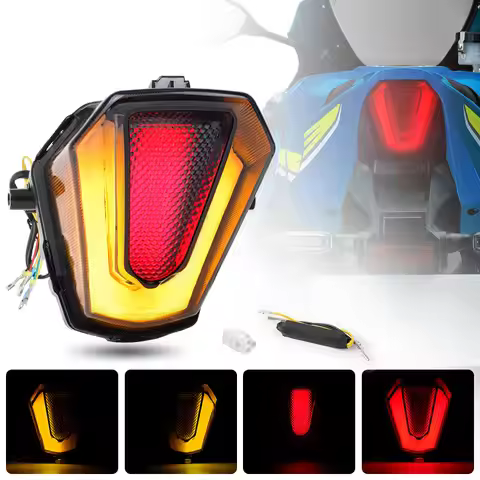 Motorcycle LED Tail Lights Brake Turn Signal Light Lamp for Suzuki GSXR1000 2017 2018 2019 2020 2021
