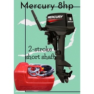 Mercury Outboard Motor 8HP 2-Stroke Short shaft (with FOC of Quicksilver 0.5 Litre 1 bottle)