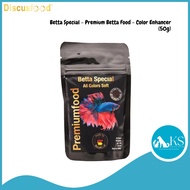 DiscusFood Betta Special - Premium Betta Food - Color Enhancer (50g) Fish Feed