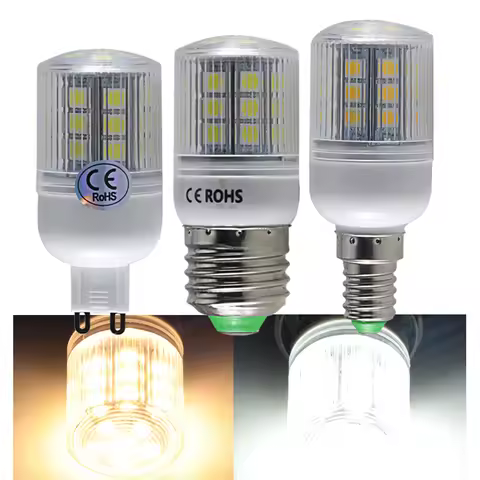 Ampoules Led Light E27 E14 E12 B22 GU10 G9 B15 4W Corn Lamp Ac Dc 12 24 36 Volt 12v 24v 36v 48v 60v 