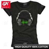 Cute Y2K Graphic Print Men's T-Shirt | Cotton Top with DJ Headphones Design