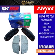 BRAKE PAD TDW Toyota Kijang Deluxe 1986 - 1996 KIJANG KF40/50/60/70/80 11-AFTDW02-1-00