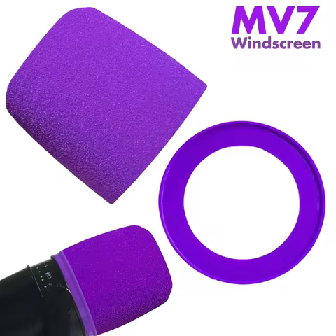 MV7 Foam for Shure MV7, MV7i, MV7+, MV7X Microphone Foam Windscreen Mic Sponage Pop Filter Cover Pur