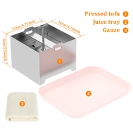 Stainless Steel Tofu Press Mold Paneer Maker Cheese Tofu Press with Filter Cloth for Kitchen Handmad