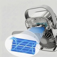 Desktop Mist Fan  Charging Rechargeable Mist Fan Cooling Device Carry Handle Night Light