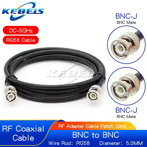 RG58 BNC Male to BNC Male Plug Q9 Crimp Connector RF Coax Coaxial Pigtail Jumper 50ohm Cable