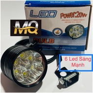 ( SỈ ZAL0 ) ĐÈN TRỢ SÁNG L6 NGẮN CÔNG SUẤT 20W - 3 CHẾ ĐỘ SÁNG - GẮN ĐA NĂNG - CHÍNH HÃNG mQ - BẢO H
