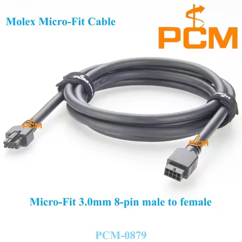 5Pcs 2m 8Pin Molex 43025-0800, 43020-0801 female to male plug jack Connector Micro-Fit 3.0 Power Sig