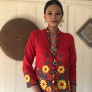 Kebaya Melaka Baba Nyonya Sulam Size XS