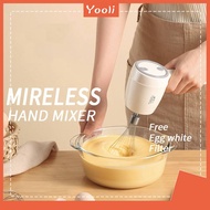 Electric Hand Mixer Wireless Stainless Steel Egg Beater Electric Whisk Mixer Household Handheld Whisk Stand Mxier