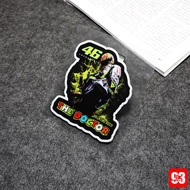 Motogp Rider Reflective Sticker No. 46 Rider rossi rossi Creative Waterproof Electric Bicycle Reflective Sticker Flower