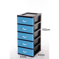 MAXONIC 5 Tier Plastic Drawer 1505/Plastic Cabinet/Storage Cabinet/Clothes Drawer/Clothes Organizer/Laci