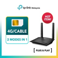 TP-Link TL-MR100 4G LTE WiFi Router | Wireless SIM Card Modem | Plug & Play Internet for Home / Offi