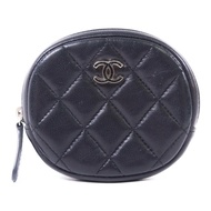 CHANEL 羊皮皮革Coin Case銀扣零錢包