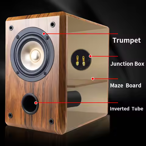 4 Inch Full Frequency Fever Bookshelf Passive DIY Hifi Speaker Professional Wood Audio for Home KTV 
