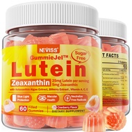 Sugar-Free Lutein Zeaxanthin Supplements Gummies (25mg) Vitamins A, C, E, Bilberry, Astaxanthin - wi