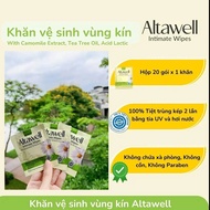 Altawell Intimate Women's Intimate Cleaning Wet Wipes for Pregnant Mothers 20 Packs/Box