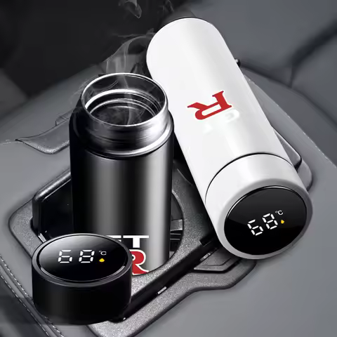 500ml Portable Car Smart Thermos Bottle Temperature Display Cup Coffee Cup For Nissan GTR C210 R30 G