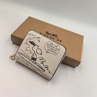 Retro Comic Coach Peanuts Collab Short Wallet BNIB Complete Coach Gift Box