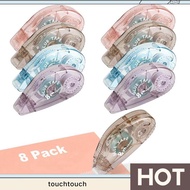 Double Sided Tape Roller - 8 Pack Adhesive Scrapbook Glue Tape Runner Roller (8mm X 210Ft) Easy to U