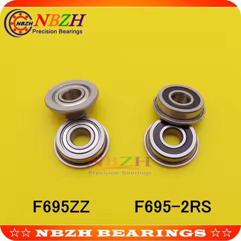 5pcs F695-ZZ F695ZZ F695-2RS F619/5 DDLF-1350ZZ Flanged Deep Groove Ball Bearings 5*13*15*4*1 mm