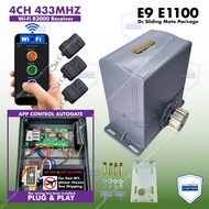 WIFI R3000 4CH 433MHZ E9 E1100 METAL GEAR SLIDING AUTOGATE DC MOTOR SYSTEM  (WITHOUT GEAR RACK)