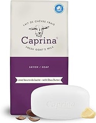 Caprina by Canus Caprina Bar Soap, Shea Butter, 3.2 Oz (6 Pack), With Fresh Canadian Goat Milk, Vita