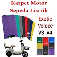 Karpet Sepeda Motor ListrikExotic Veloce V3, V4, Alas Kaki Sepeda Listrik