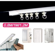 Multifunction Side/Top Installation Self-adhesive Curtain Track Rail for Door Cabinet Window Ceiling