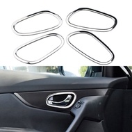 ABS Chrome Car Door Handle Sticker for Nissan X-Trail Xtrail T32 2014-2020 Qashqai J11 2014-2018 Accessories