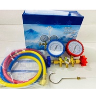 【 MANIFOLD GAUGE SET METER GAS】3pcs HOSE CHECK PRESSURE R22 / R410A / R12 » GAS METER SET AIR CONDIT