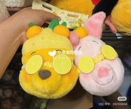 HKDL香港迪士尼小熊維尼與小豬毛絨零錢包掛件散紙包