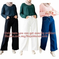 Palazo jeans for Women high quality Ready Stock Malaysia