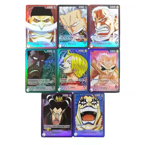 DIY One Piece Card Game Newgate Zephyr Sanji Smoker Ivankov Garp Op02-026 op02-001 Collection Englis