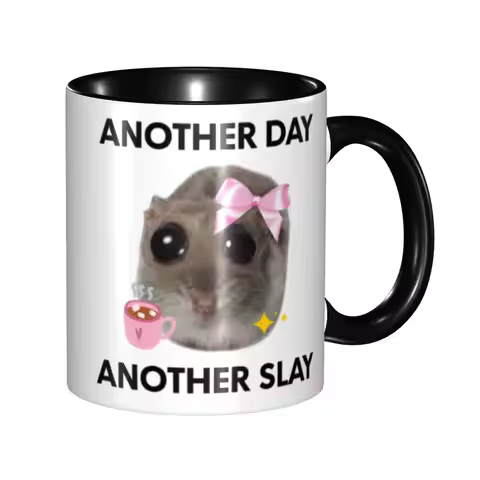 Customized Another Day Another Sad Hamster Meme Mug DIY Ceramic Tea Milk Coffee Cups